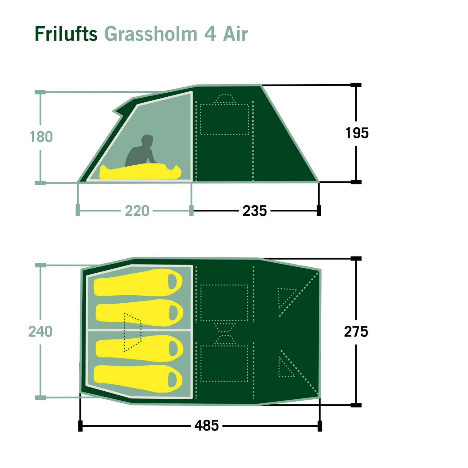 FRILUFTS GRASSHOLM 4 AIR - Familienzelt 4 FRILUFTS GRASSHOLM 4 AIR - Familienzelt – Bild 2